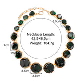 ZAA Resin Choker Necklace Earrings Set Statement Jewelry