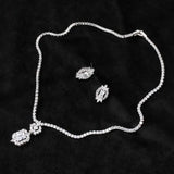 Clear Zircon Water Drop Jewelry Set for Women