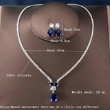 Clear Zircon Water Drop Jewelry Set for Women