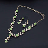 Flower Necklace Sets for Women Choker Necklace and Earrings Set