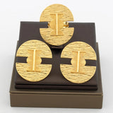 18k Plated Clip Earrings and Finger Ring Set