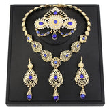 Sunspicems Morocco Bride Jewelry Sets Arabia Drop Earring Choker Necklace Caftan