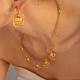 Geometric Crab Jewelry Set 18K Plated Stainless Steel