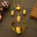 24K Plated Ethiopian Big Size Jewelry Set Plate Africa Bride Wedding Gift