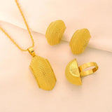 24K Plated Ethiopian Big Size Jewelry Set Plate Africa Bride Wedding Gift