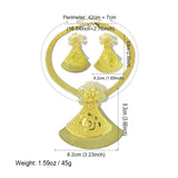 Dubai Jewelry Set for Women Yellow Big Dangle Earrings Necklace African Sets
