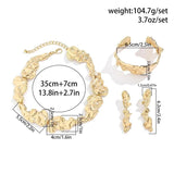 Irregular Heavy Metal Chain Necklace Set