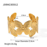 Stainless Steel 18K Butterfly Series Dubai Plated Jewelry Set For Women