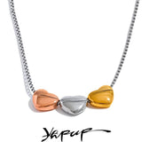 Heart Love Pendant Stainless Steel Necklace Set Girlfriend Gift