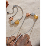 Heart Love Pendant Stainless Steel Necklace Set Girlfriend Gift