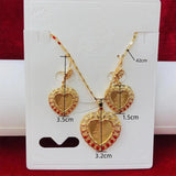 Dubai Indian Bridal Jewelry Set Necklace & Earrings African Wedding Choker