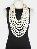 Wooden Chips African Necklace For Women Party Wedding Dress