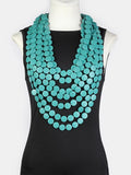 Wooden Chips African Necklace For Women Party Wedding Dress
