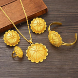 24K Plated Ethiopian Jewelry Set - Africa Bride Wedding Eritrea Gift
