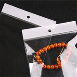 100pcs 12*18cm Clear Self Adhesive OPP Bags with Hole