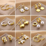 Titanium Steel No Loss Earrings Rose Stainless Steel Jewelry