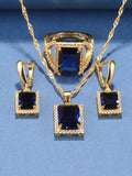 18K Plated African Jewelry Dubai Bridal Wedding Dress Accessories Set
