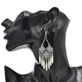 Vintage Leaf Pendant Head Chains & Earrings Sets for Women