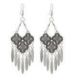 Vintage Leaf Pendant Head Chains & Earrings Sets for Women