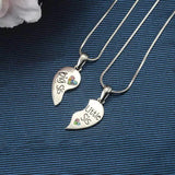 Big Little Sister Bestie BFF Necklace Set - 2 Matching Jewelry for Girls Women