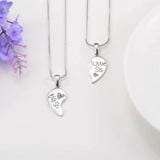 Big Little Sister Bestie BFF Necklace Set - 2 Matching Jewelry for Girls Women