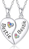 Big Little Sister Bestie BFF Necklace Set - 2 Matching Jewelry for Girls Women