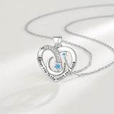 Heart Zircon Necklace with Roses Flower Box - Romantic Christmas Gift
