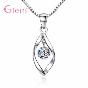 925 Silver Sweet Twist Crystal Jewelry Set