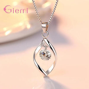 925 Silver Sweet Twist Crystal Jewelry Set