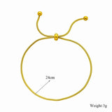 316L Stainless Steel Drawstring Necklace Bracelets Set Non-Fading Chains
