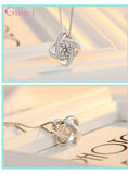 925 Sterling Silver Full Jewelry Set Necklace+Earring+Ring Gift