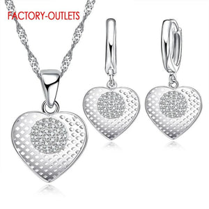 925 Silver Jewelry Set for Women Bridal Wedding