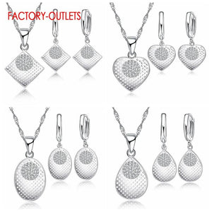 925 Silver Jewelry Set for Women Bridal Wedding