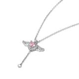 Heart Necklace Rose Flower Angel Wings Romantic Christmas Gift for Women