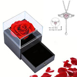 Heart Necklace Rose Flower Angel Wings Romantic Christmas Gift for Women
