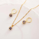 Dubai Jewelry Set 18K Plating Earrings & Pendant with Necklace