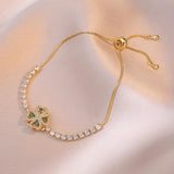 Flower Ring Stud Earrings Necklace Bracelets Set