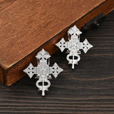 African Silver Cross Jewelry Sets Ethiopian Eritrea Pendant Earrings Rings