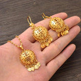 Dubai Necklace Earring Set Party Jewelry Sets Round Gift Charms Girls Kid Jewelr