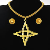 Ethiopian Big Size Pendant Chokers Collar and Earrings Ethiopian Jewelry Sets
