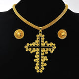 Ethiopian Big Size Pendant Chokers Collar and Earrings Ethiopian Jewelry Sets