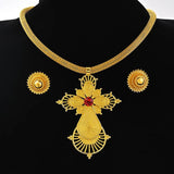 Ethiopian Big Size Pendant Chokers Collar and Earrings Ethiopian Jewelry Sets
