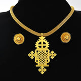 Ethiopian Big Size Pendant Chokers Collar and Earrings Ethiopian Jewelry Sets