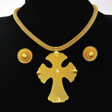 Ethiopian Big Size Pendant Chokers Collar and Earrings Ethiopian Jewelry Sets