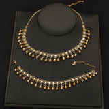 Arab Wedding Jewelry Set Dangle Ball Tassels Necklace Earring Set