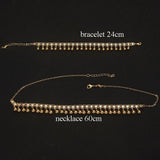 Arab Wedding Jewelry Set Dangle Ball Tassels Necklace Earring Set