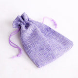 10pcs Purple Jute Drawstring Bags Favor Gift Wedding Christmas Linen Pouches