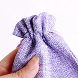 10pcs Purple Jute Drawstring Bags Favor Gift Wedding Christmas Linen Pouches