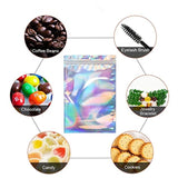 Holographic Resealable Plastic Bags, 50Pcs
