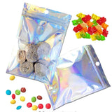 Holographic Resealable Plastic Bags, 50Pcs